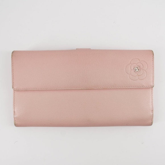 Chanel Butterfly Camellia Bifold Long Wallet Pink - Picture 2 of 14